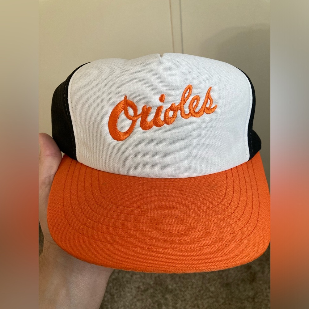 Vintage Baltimore Orioles Hat Butterfinger & Baby Ruth SnapBack Trucker Cap OS